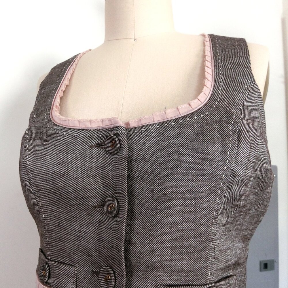 Bebe Contrast Trim Bustier Vest - Picture 4 of 5